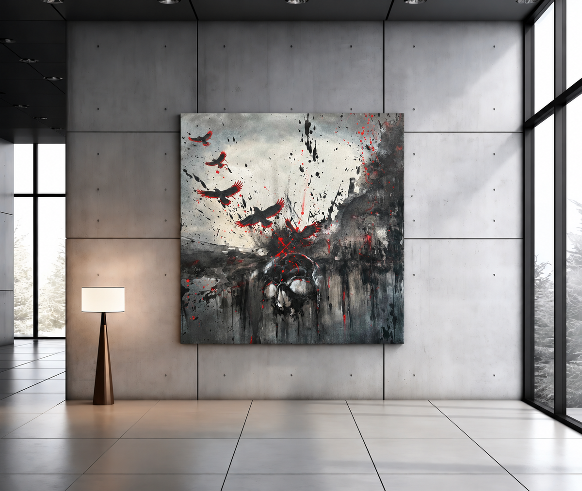CORVExodus: Dark Art | Handgemaltes Acrylbild auf Leinwand
