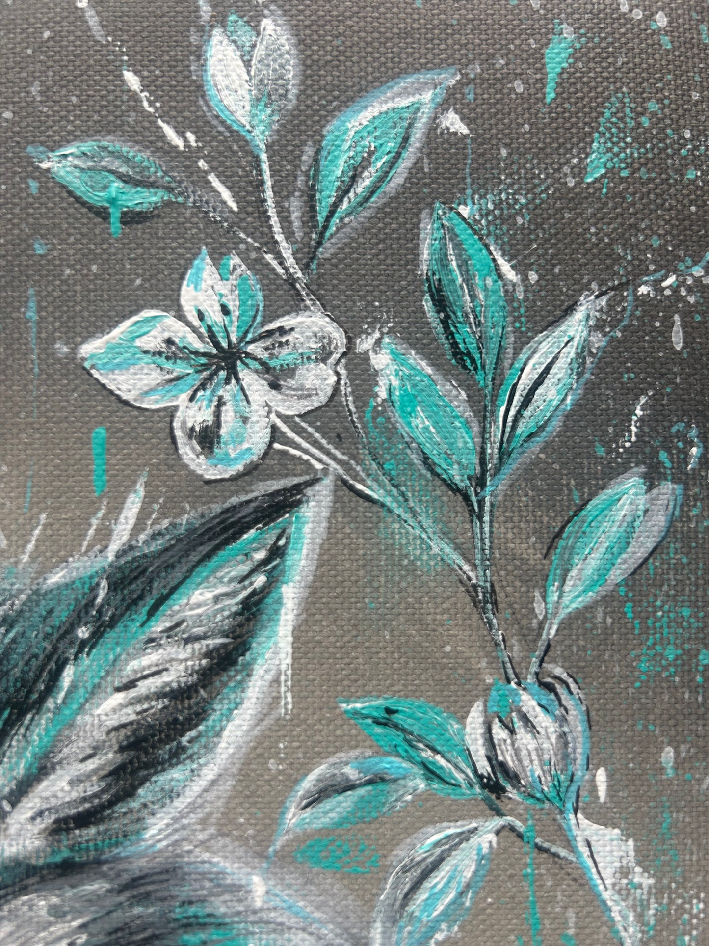 HOPEBlooms: Fuchs & Hase | Handgemaltes Acrylbild auf Leinwand