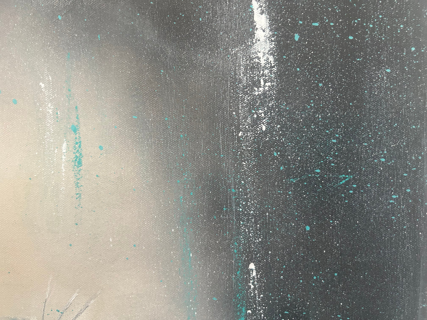 SÄL: Robbe im nordischen Meer | Handgemaltes Acrylbild auf Leinwand
