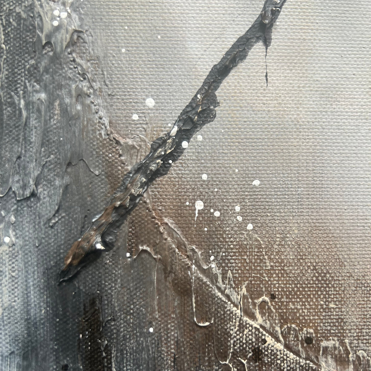 NEBELFreund | Original Acrylbild mit Fledermaus auf Leinwand