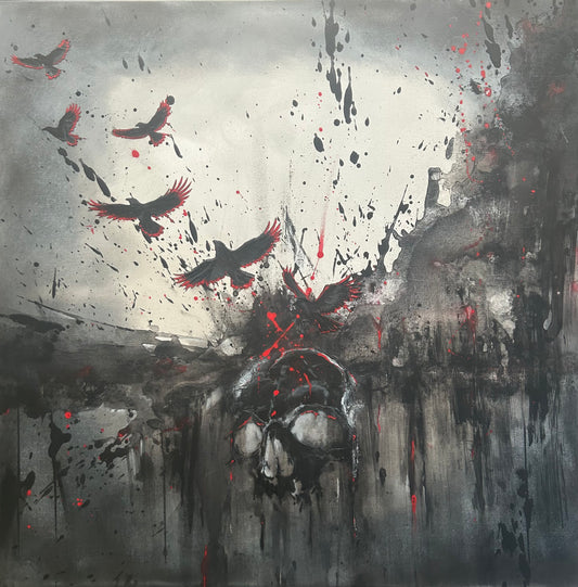 CORVExodus: Dark Art | Handgemaltes Acrylbild auf Leinwand