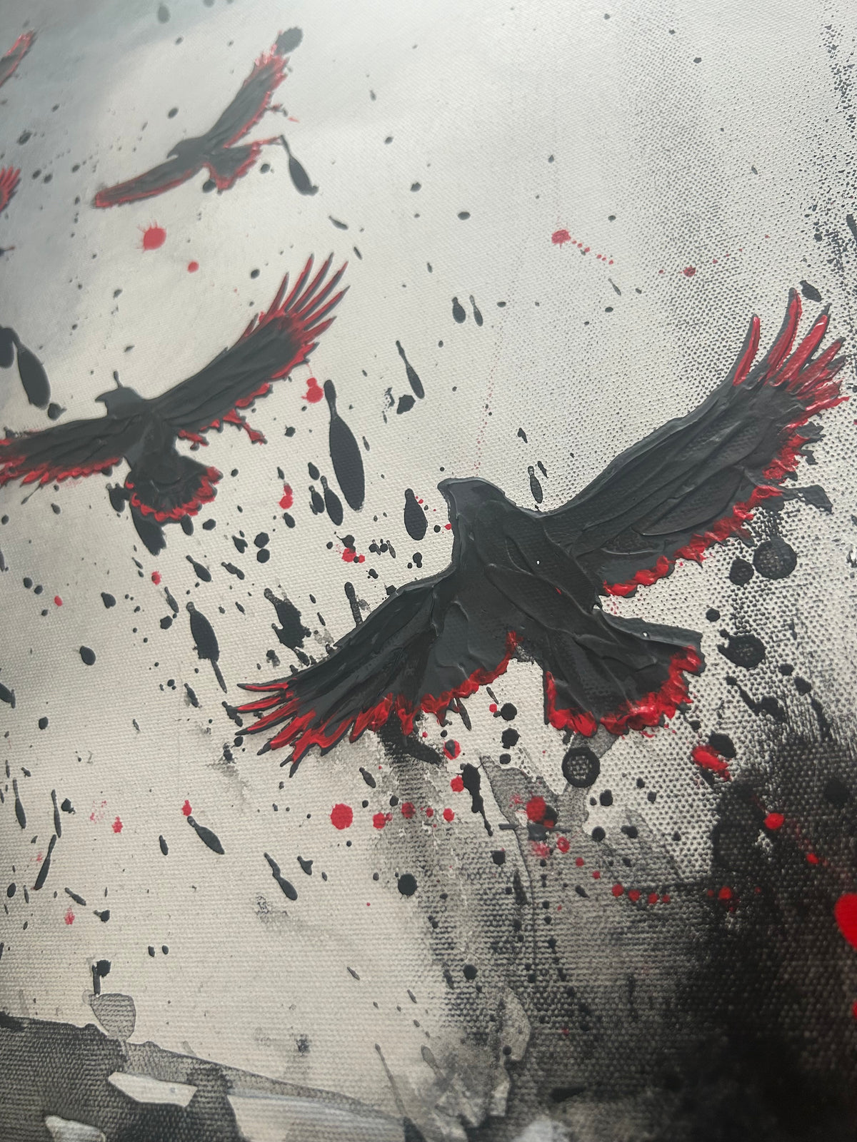 CORVExodus: Dark Art | Handgemaltes Acrylbild auf Leinwand